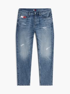 Tommy Jeans Distressed Straight Jean — Medium Wash Denim 6