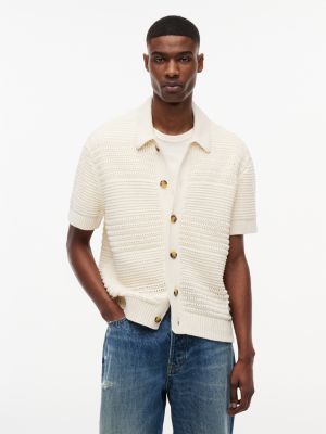 Tommy Jeans Crochet Shirt Cardigan, Calico