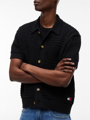 Мужские кардиганы Tommy Hilfiger Tommy Jeans Crochet Shirt Cardigan — фото 3