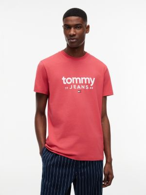 Tommy Jeans Logo Slim Fit T-Shirt, Anthem Red