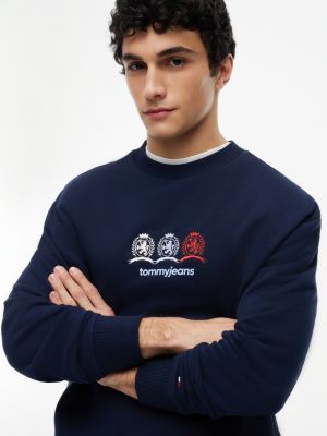 Мужские джинсы Tommy Hilfiger Tommy Jeans Multi-Crest Logo Sweatshirt — фото 3
