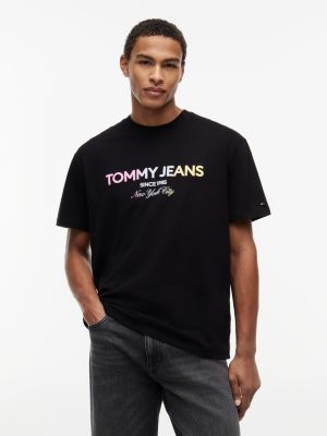 Tommy Jeans Gradient Logo T-Shirt, Black