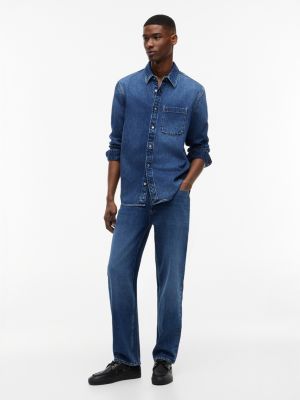 Мужские рубашки Tommy Hilfiger Tommy Jeans Regular Fit Denim Shirt — фото 2