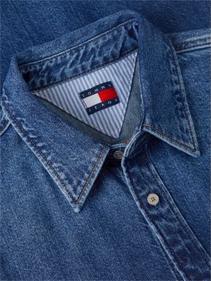Мужские рубашки Tommy Hilfiger Tommy Jeans Regular Fit Denim Shirt — фото 6
