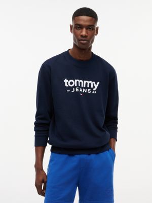 Tommy Jeans Logo Sueded Sweatshirt, Dark Navy