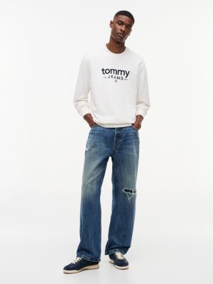 Мужские джинсы Tommy Hilfiger Tommy Jeans Logo Sueded Sweatshirt — фото 2