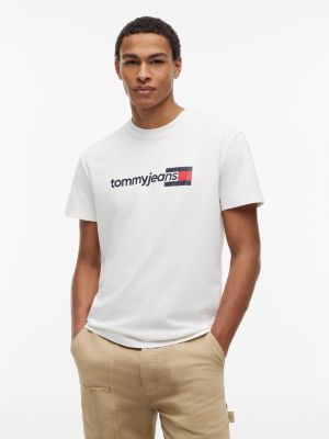 Tommy Jeans Logo T-Shirt, Ecru