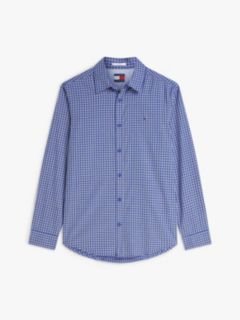 Tommy Jeans Regular Fit Twill Shirt — Providence Blue Check 5