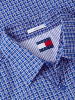 Tommy Jeans Regular Fit Twill Shirt — Providence Blue Check 6