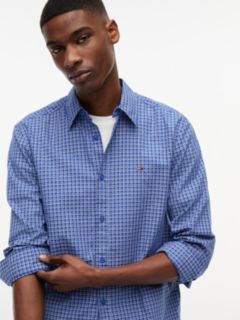 Tommy Jeans Regular Fit Twill Shirt — Providence Blue Check 3