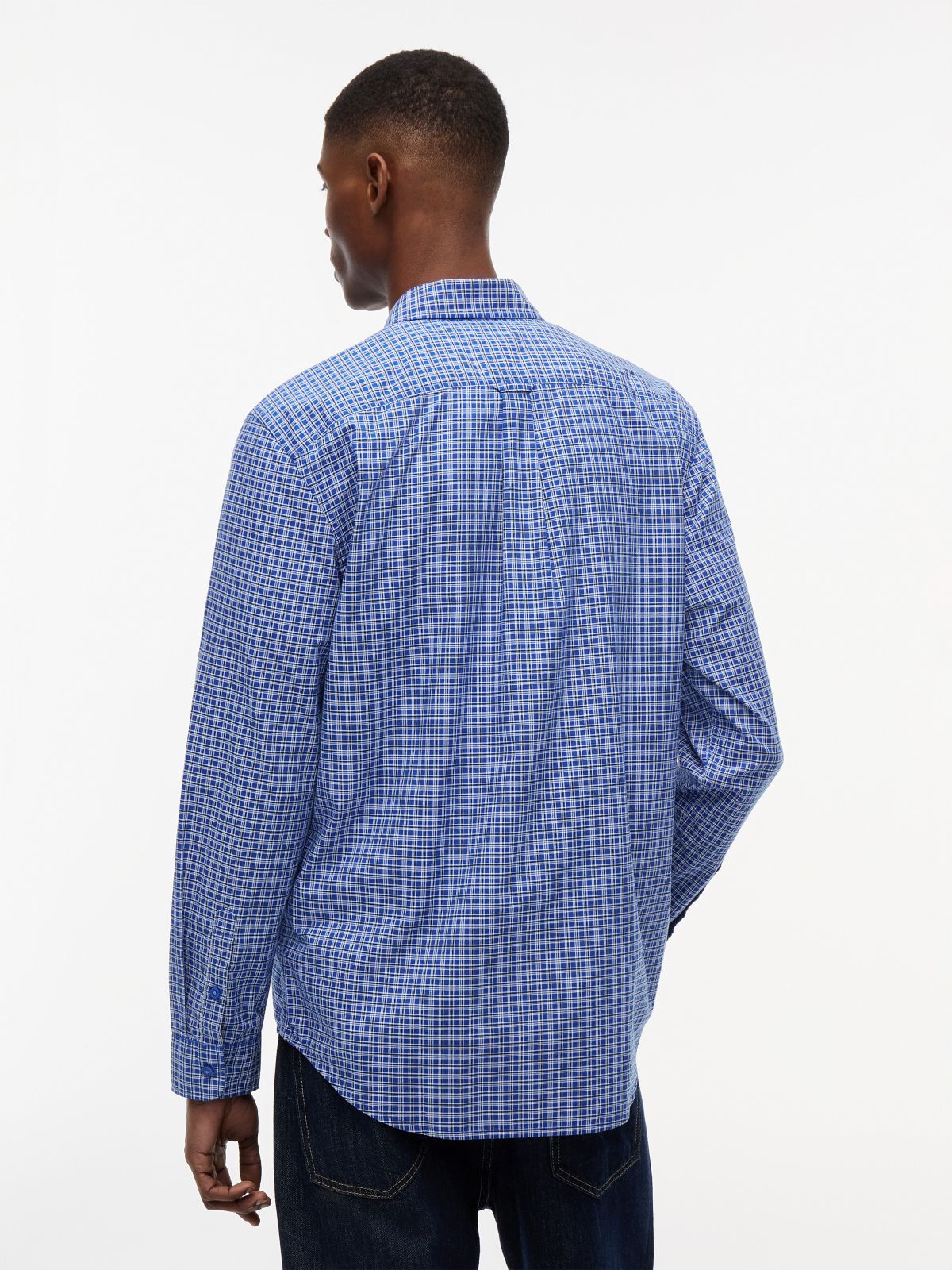 Tommy Jeans Regular Fit Twill Shirt — Providence Blue Check