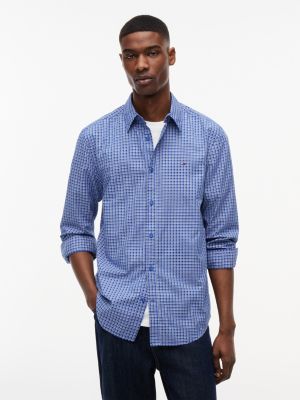 Tommy Jeans Regular Fit Twill Shirt, Providence Blue Check