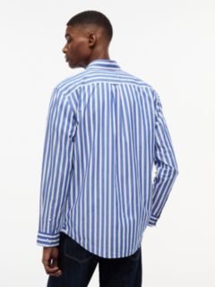 Tommy Jeans Regular Fit Twill Shirt — Providence Blue Stripe 4