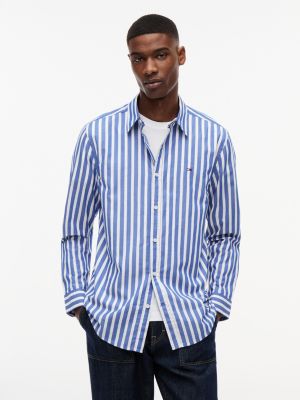Tommy Jeans Regular Fit Twill Shirt, Providence Blue Stripe