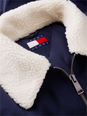 Мужская куртка Tommy Jeans Relaxed Aviator, цвет: Тёмный синий — фото 7