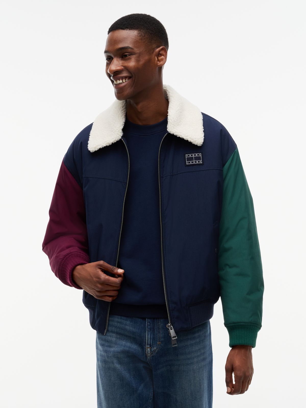 Tommy Jeans Relaxed Aviator Jacket — Dark Blue