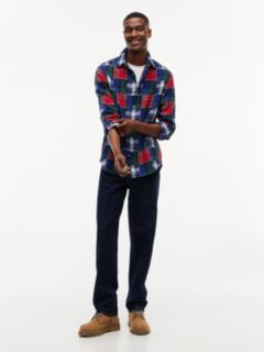 Tommy Jeans Double Cloth Patchwork Shirt — Dark Blue Check 2