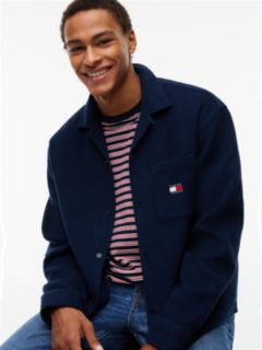 Tommy Jeans Boxy Brushed Waffle Shirt — Dark Blue 3