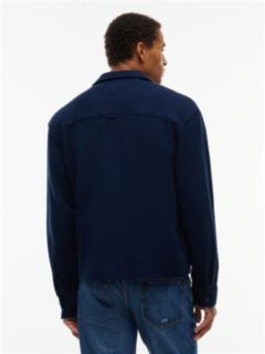 Tommy Jeans Boxy Brushed Waffle Shirt — Dark Blue 4