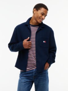 Tommy Jeans Boxy Brushed Waffle Shirt — Dark Blue 1