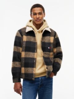 Tommy Jeans Brushed Check Shirt Jacket — Black Check 1