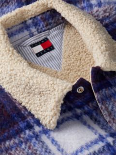 Tommy Jeans Brushed Check Shirt Jacket — Dark Blue 7