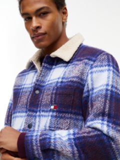 Tommy Jeans Brushed Check Shirt Jacket — Dark Blue 3