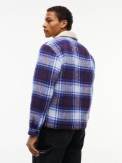 Tommy Jeans Brushed Check Shirt Jacket — Dark Blue 5