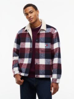 Tommy Jeans Brushed Check Shirt Jacket — Dark Blue 1