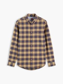 Tommy Jeans Brushed Check Flannel Shirt — Sandy Beige 5