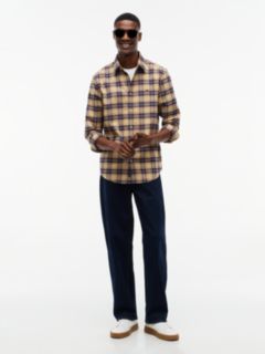 Tommy Jeans Brushed Check Flannel Shirt — Sandy Beige 2