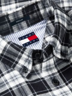 Tommy Jeans Brushed Check Flannel Shirt — Black 6