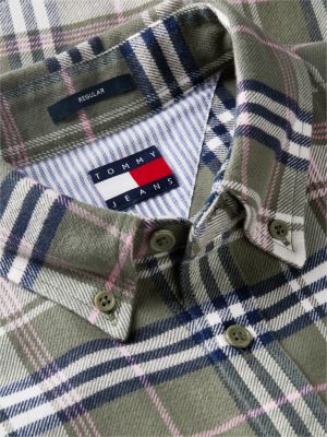 Мужская рубашка Tommy Jeans Brushed Check Flannel, цвет: Rocky Mountain — фото 6