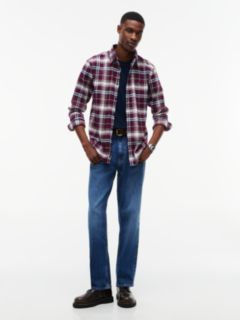Tommy Jeans Brushed Check Flannel Shirt — Calypso Berry 2