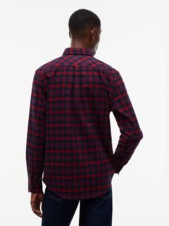 Tommy Jeans Brushed Check Flannel Shirt — Fierce Red 4