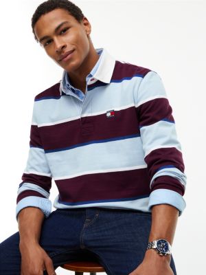 Мужские джинсы Tommy Hilfiger Tommy Jeans Relaxed Striped Rugby Polo — фото 3