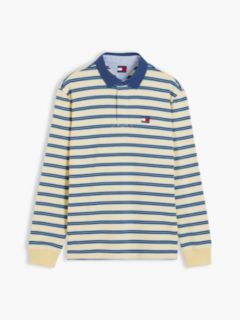 Tommy Jeans Relaxed Striped Rugby Polo — Day Lily Stripe 5