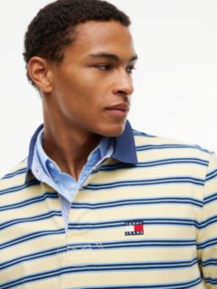 Tommy Jeans Relaxed Striped Rugby Polo — Day Lily Stripe 3