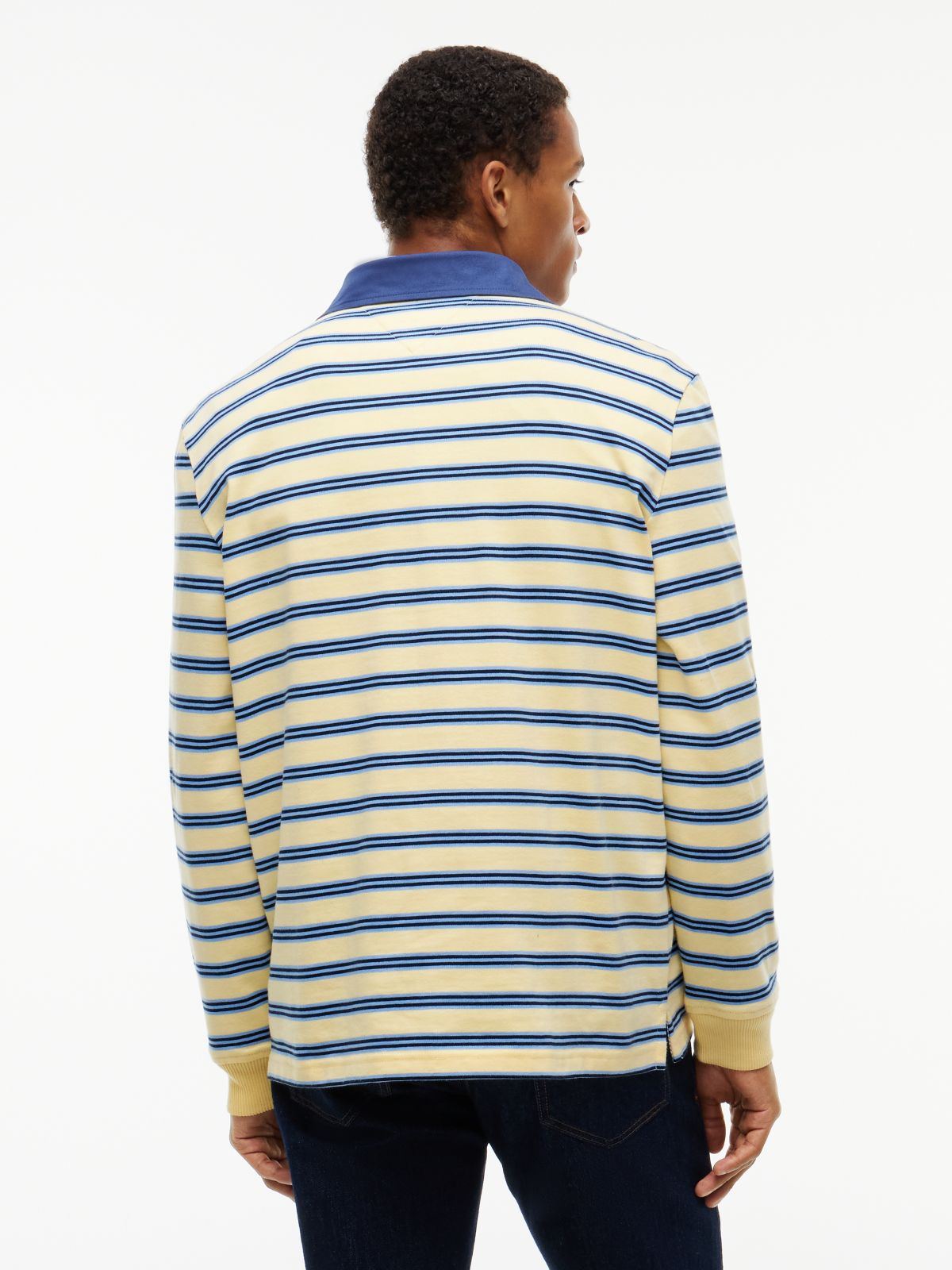 Tommy Jeans Relaxed Striped Rugby Polo — Day Lily Stripe