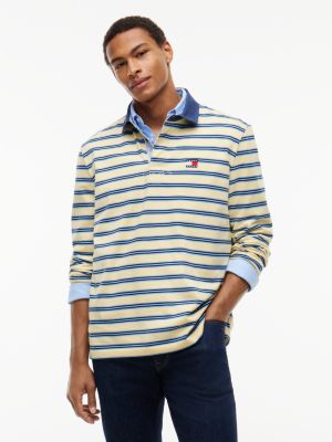 Tommy Jeans Relaxed Striped Rugby Polo, Day Lily Stripe