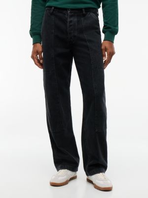 Tommy Jeans Relaxed Canvas Carpenter Pant, Black