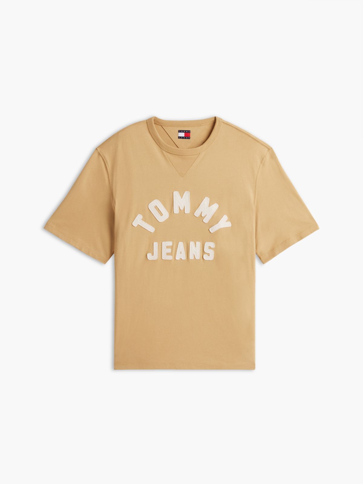 Tommy Jeans Distressed Logo T-Shirt — Sandy Beige