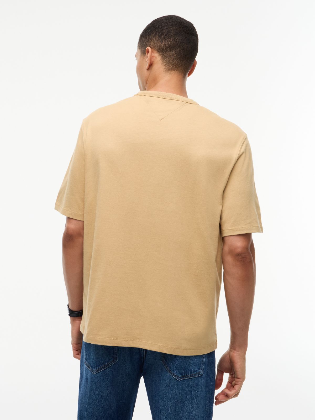 Tommy Jeans Distressed Logo T-Shirt — Sandy Beige