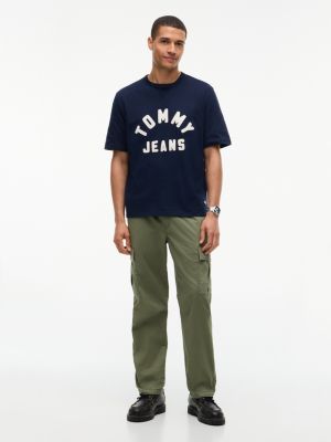 Мужская футболка Tommy Jeans Distressed Logo, цвет: Тёмный синий — фото 2