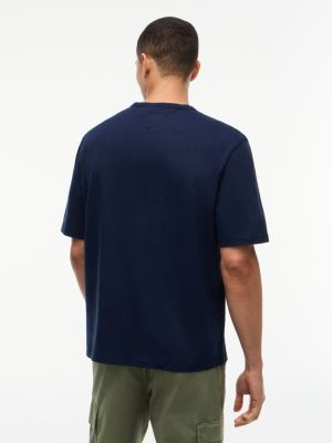 Мужская футболка Tommy Jeans Distressed Logo, цвет: Тёмный синий — фото 4