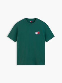 Tommy Jeans Wavy Flag Logo T-Shirt — Velvet Green 5