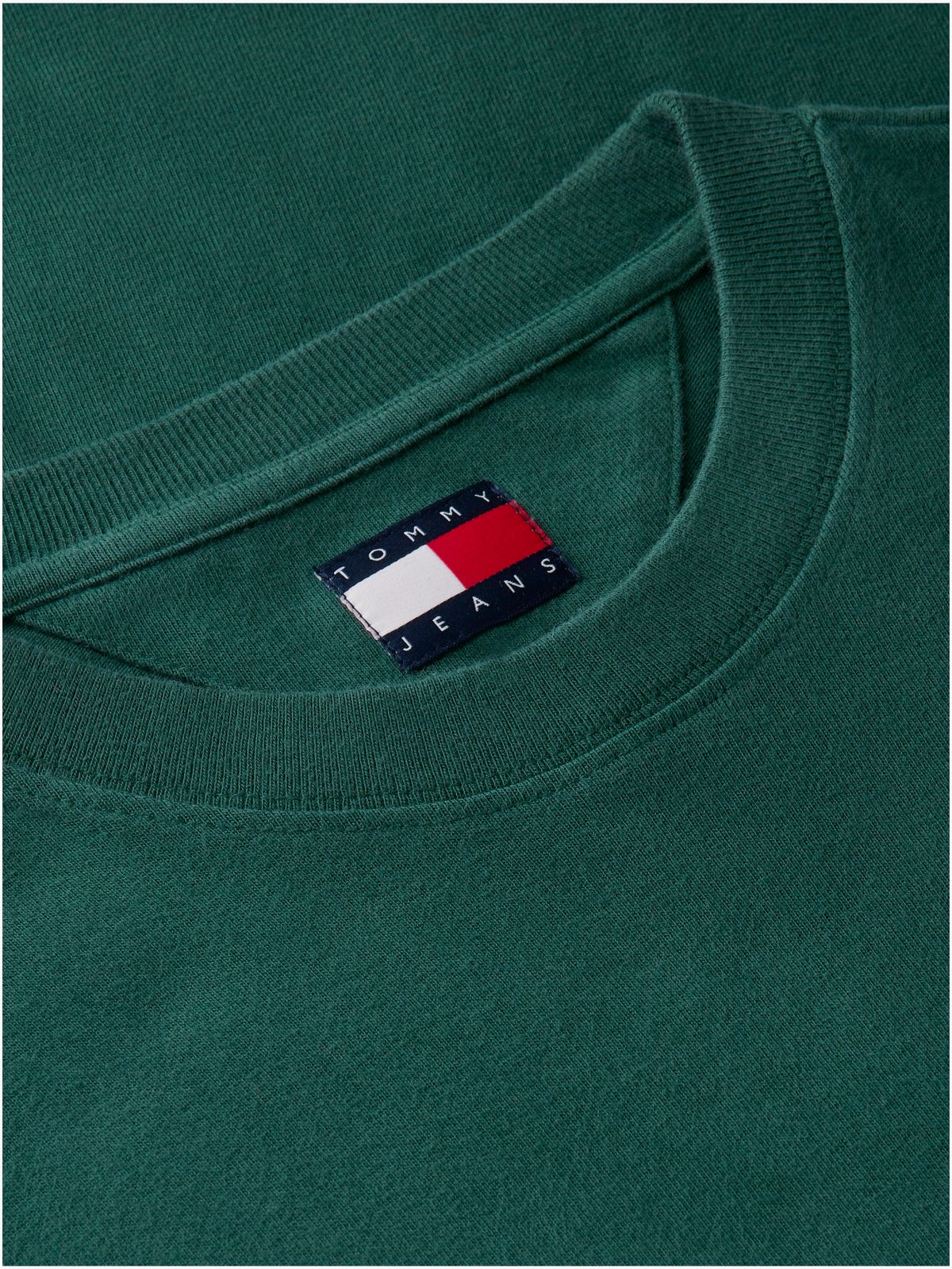 Tommy Jeans Wavy Flag Logo T-Shirt — Velvet Green
