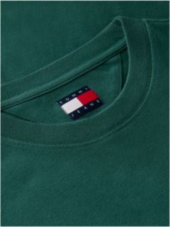 Tommy Jeans Wavy Flag Logo T-Shirt — Velvet Green 6