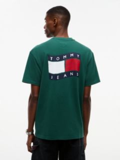 Tommy Jeans Wavy Flag Logo T-Shirt — Velvet Green 4