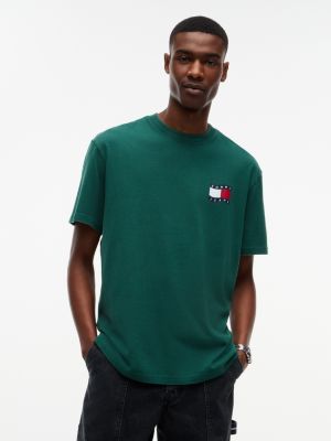 Tommy Jeans Wavy Flag Logo T-Shirt, Velvet Green